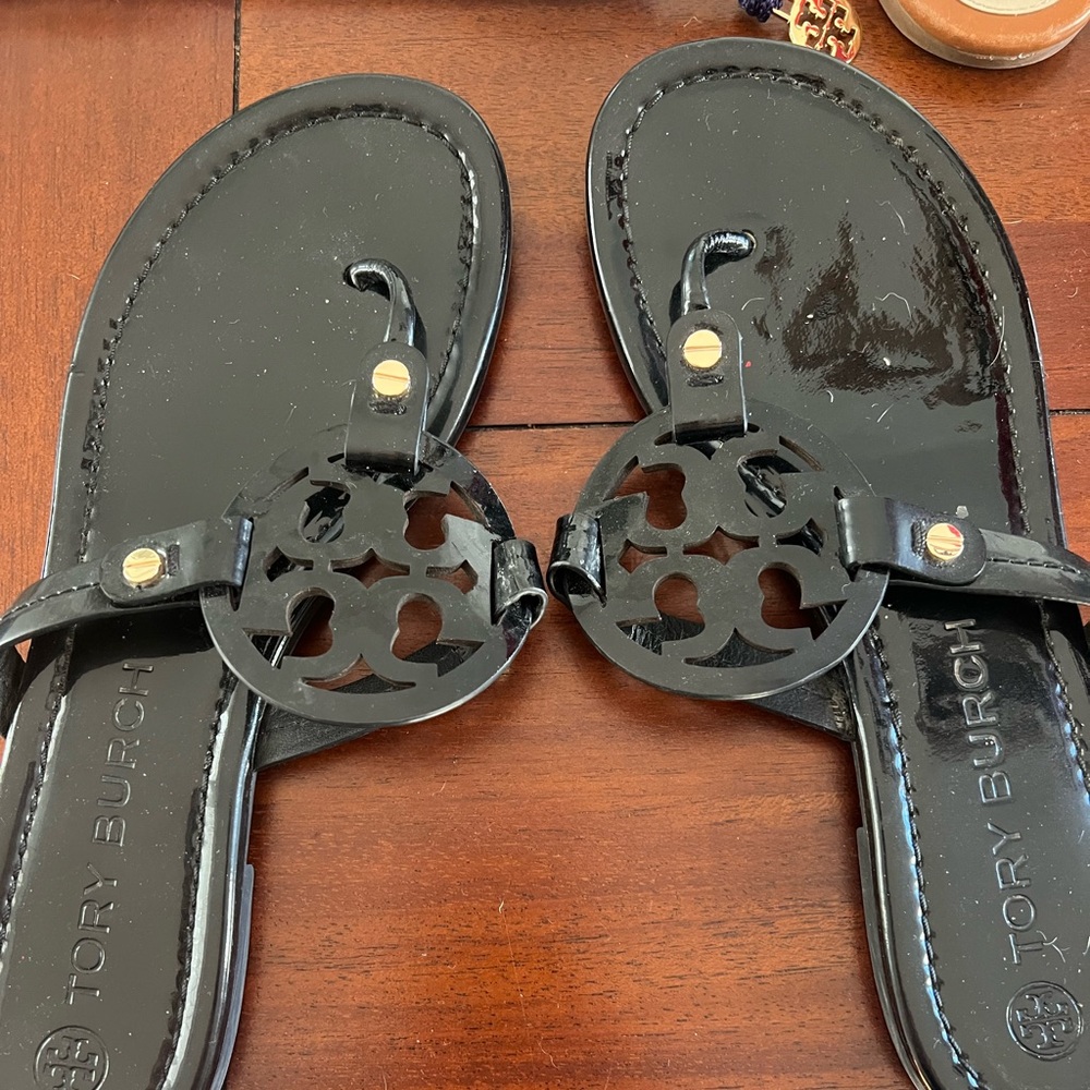 Tory Burch Miller Sandal — Black - Size 9